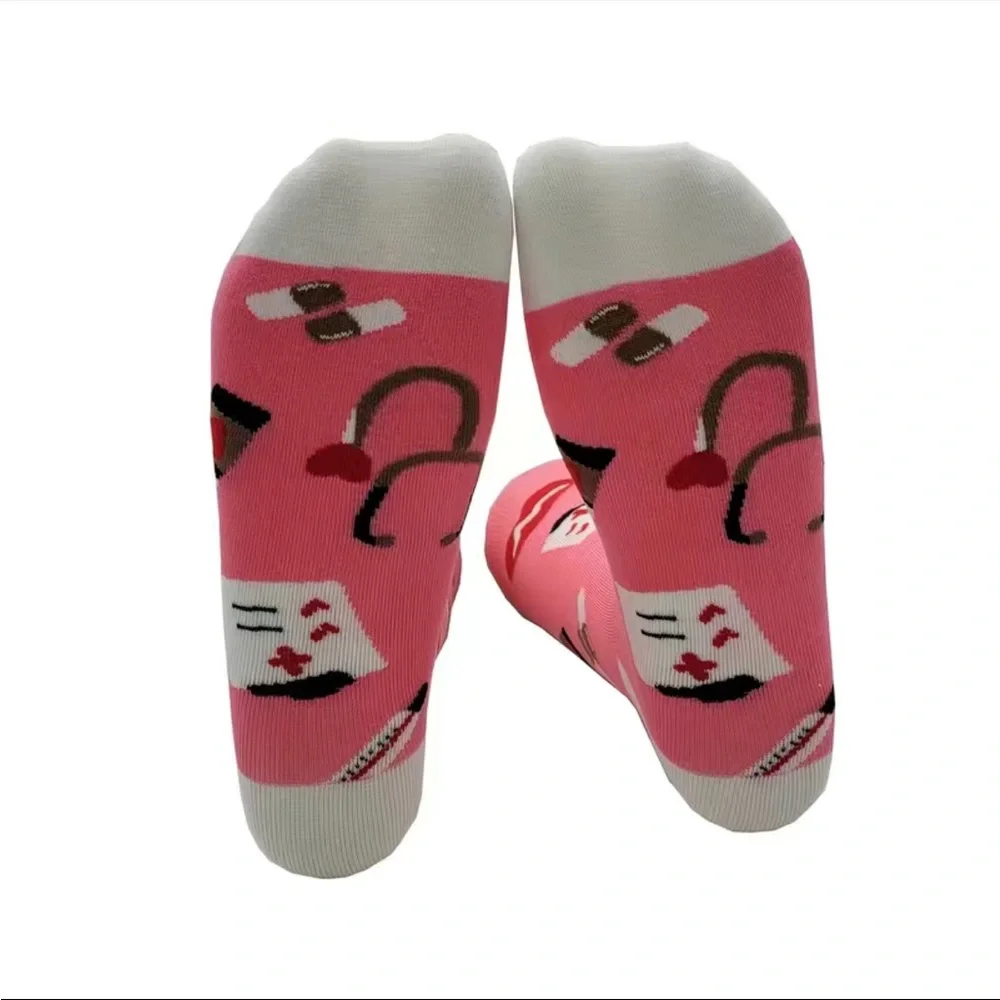 Pink Unisex Doctor/Nurse Socks